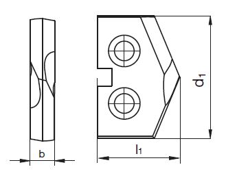 Wechselplatten mit Fase 12.00 mm