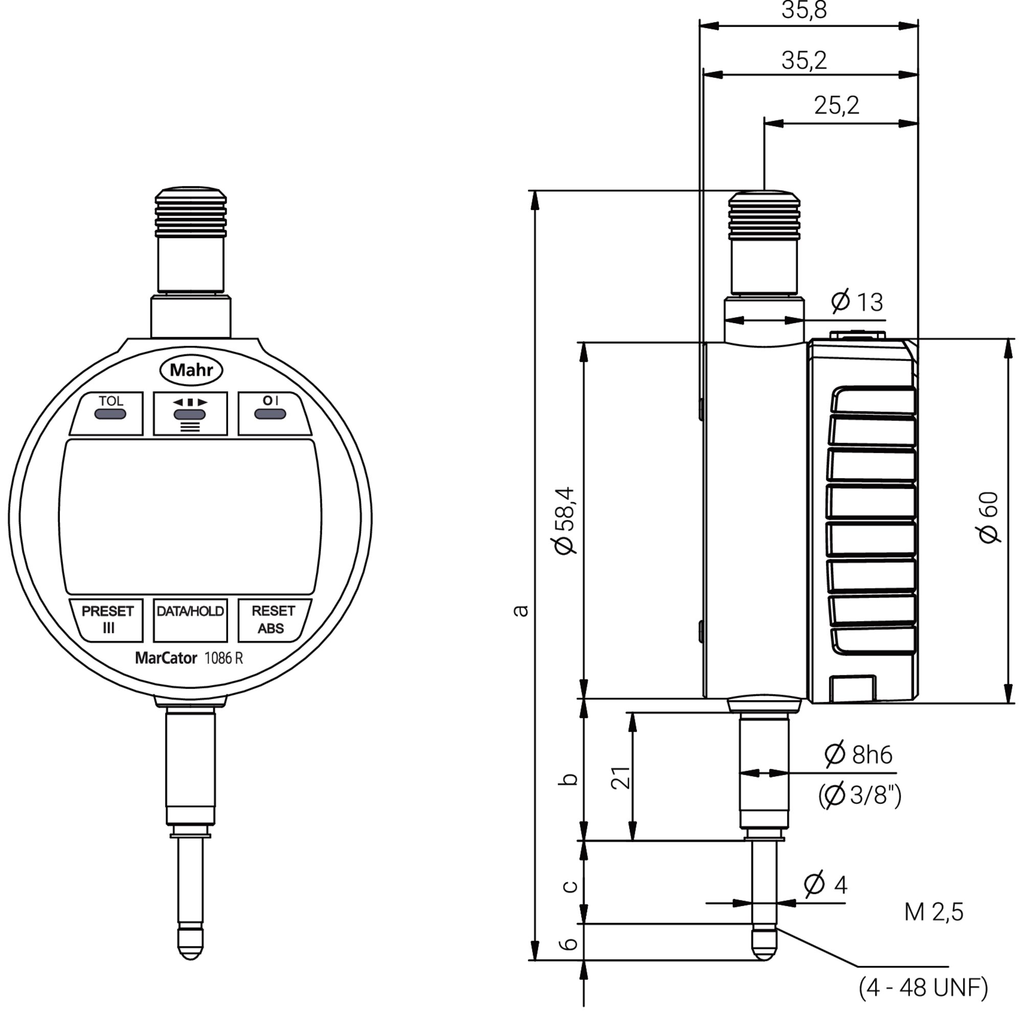 Digitale Messuhr MarCator 1086 Ri-HR