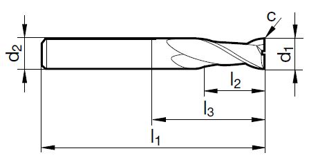 VHM Universal-Langlochfräser 12.00 mm