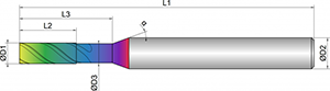 VHM Schaftfräser     2.00 mm