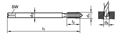 Maschinen-Gewindebohrer DL M 14