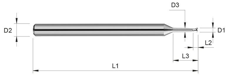 VHM Schaftfräser     0.90 mm