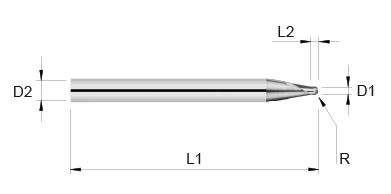 VHM Vollradiusfräser     0.50 mm