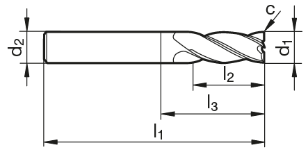 VHM HPC-Schaftfräser  10.00 mm