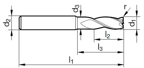 VHM ALU-Schaftfräser TF 100 10.00 mm