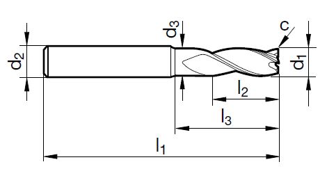 VHM ALU-Schaftfräser TF 100   8.00 mm