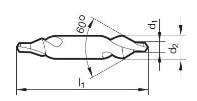 Zentrierb. o. Fl.. Form A. 60° 5.00 mm
