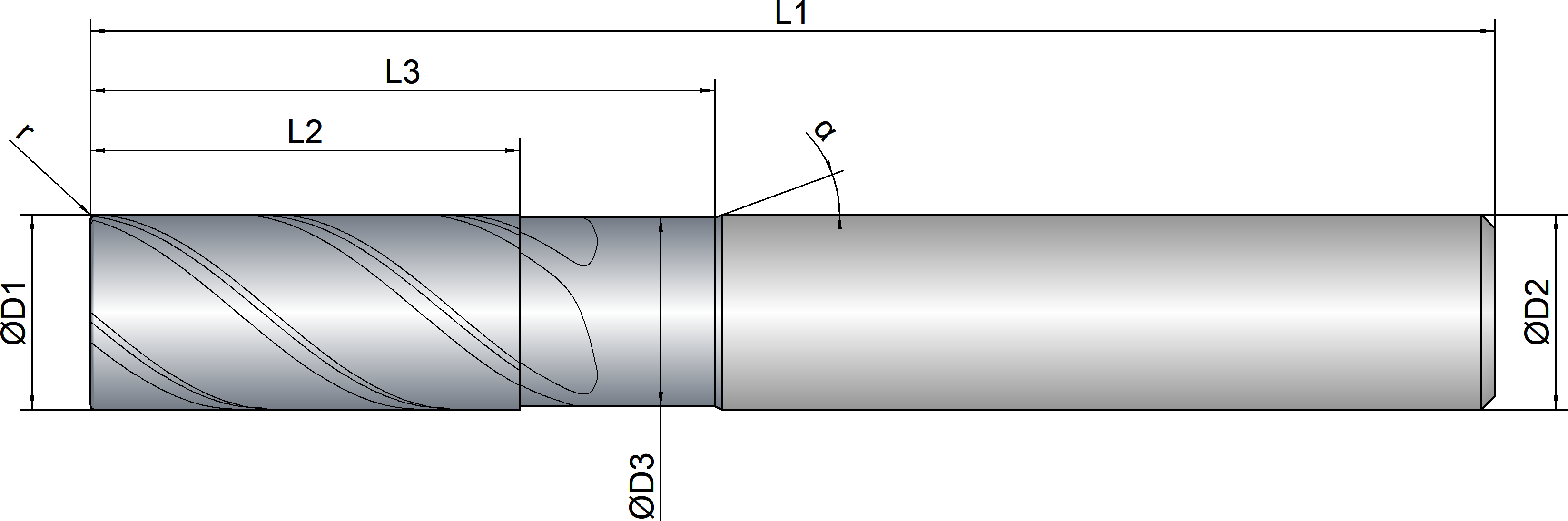 VHM Schaftfräser   16.00 mm