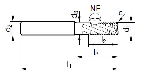 VHM Universal-Schruppfräser HS 100 U 12.00 mm