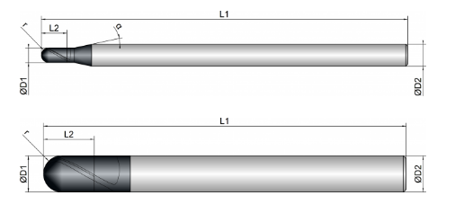 VHM Vollradiusfräser  12.00 mm