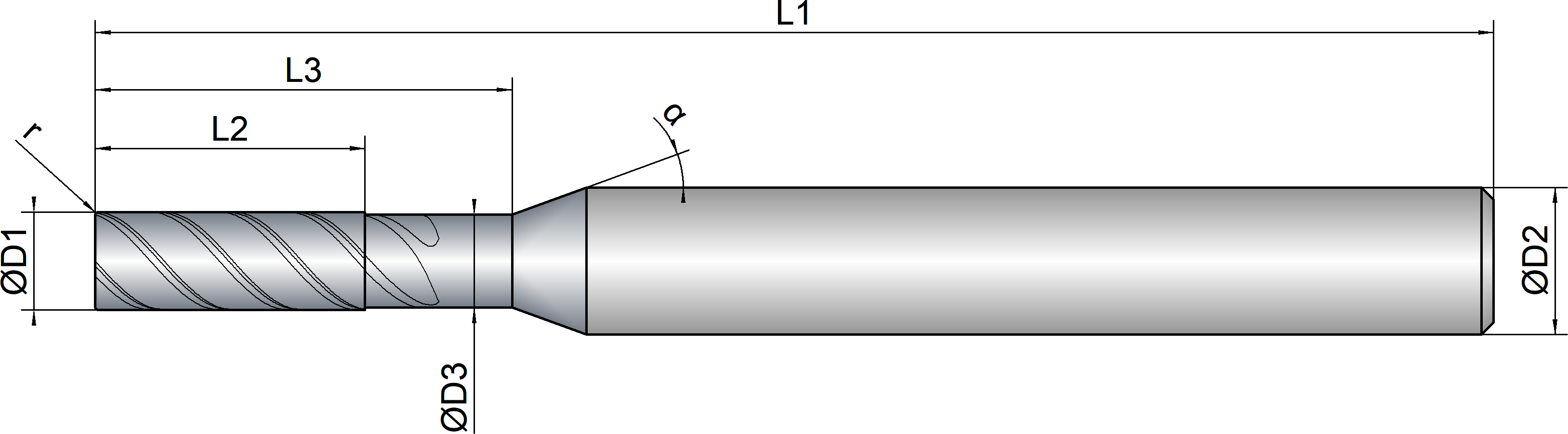 VHM Schaftfräser     5.00 mm