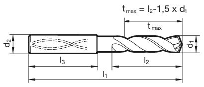 TS-Drill 12 x D 10.60 mm mit IK (ALU)