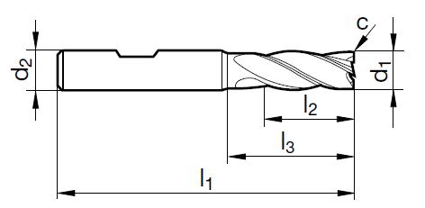 VHM Universal-Schaftfräser 16.00 mm