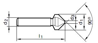 Kegelsenker 90° HSS  ø 4.30 mm