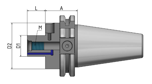 Quernut-Aufsteckdorn "CT" SK40 40 - 50