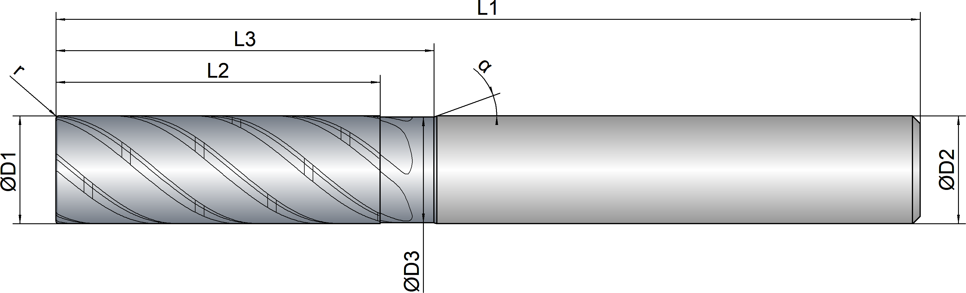VHM Trochoidalfräser     8.00 mm