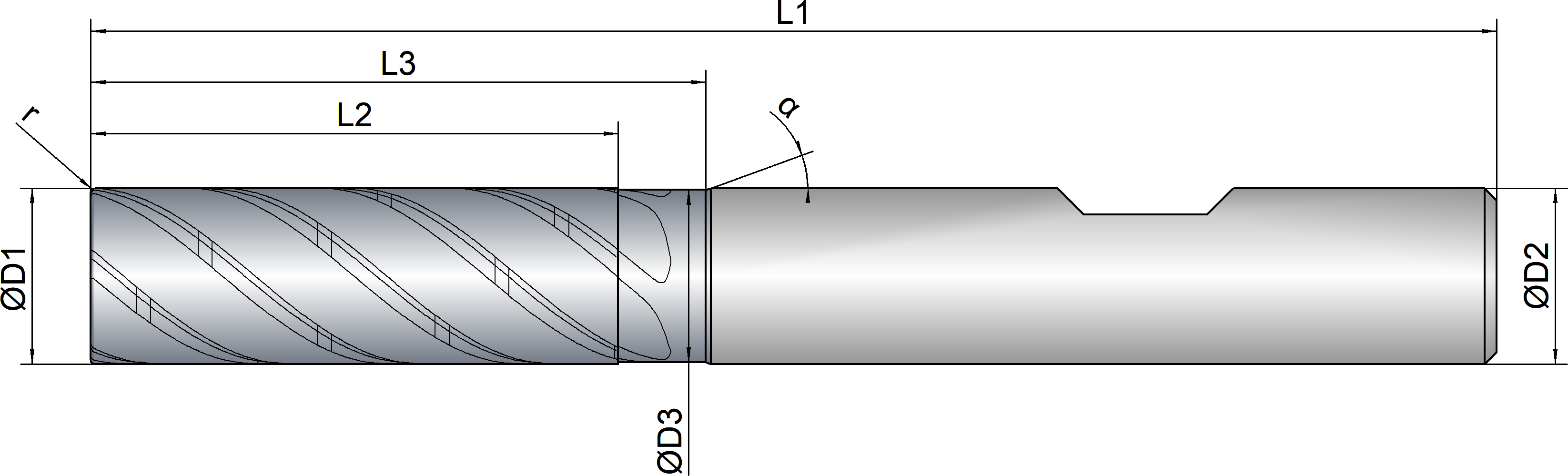 VHM Schaftfräser   16.00 mm