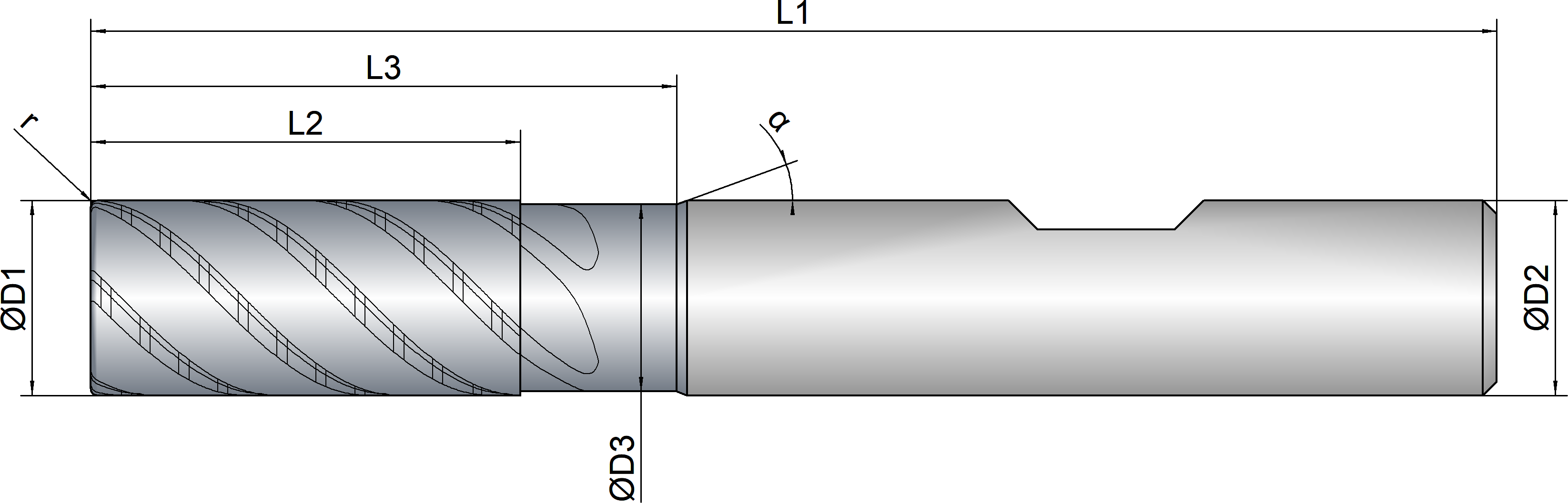 VHM Schruppfräser  12.00 mm