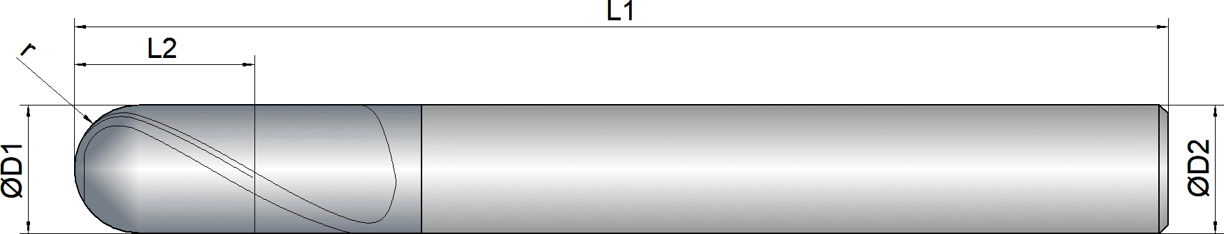VHM Vollradiusfräser   10.00 mm