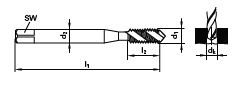 Maschinen-Gewindebohrer SL UNC10-24