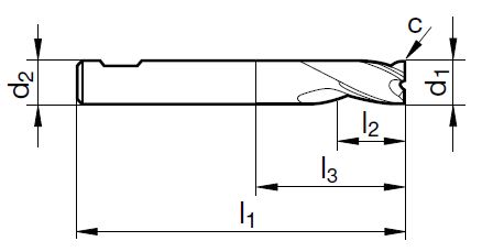 VHM Mini-Bohrnutenfräser   6.00 mm