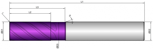 VHM Schaftfräser  12.00 mm