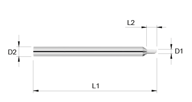 VHM Schaftfräser     0.80 mm