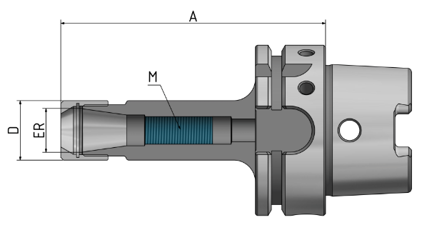 Spannfutter HSK A100-100 ER16 - Mini