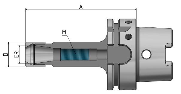 Spannfutter HSK A100-160 ER25 - Mini