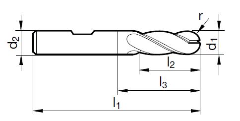 VHM Vollradius-Kopierfräser   6.00 mm