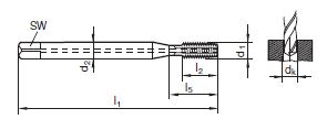 Masch.-Gewindebohrer TG 300 T DL M6