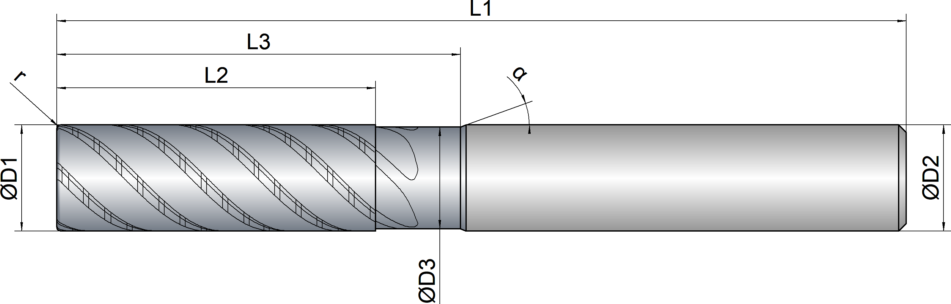 VHM Schruppfräser  12.00 mm