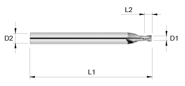 VHM Schaftfräser     0.60 mm