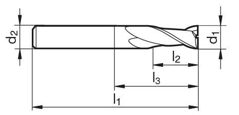 VHM ALU-Langlochfräser  8.00 mm