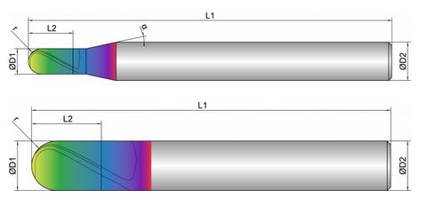 VHM Vollradiusfräser    2.00 mm