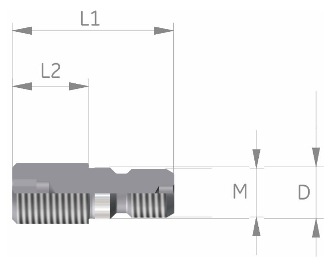 Anzugsbolzen SK 40 - mit Sägengewinde S20x2