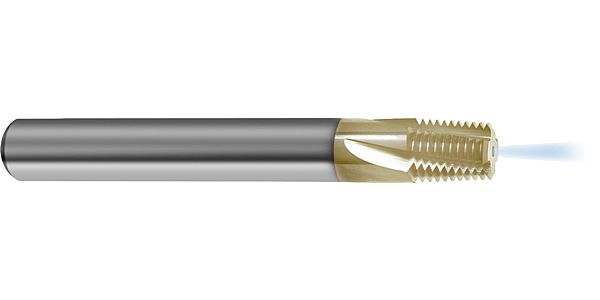 VHM Gewindefräser m. IK, 2 x D  NPT 1/16