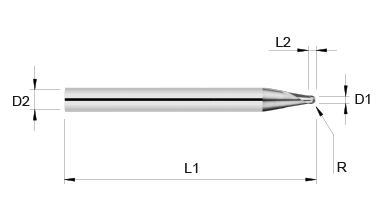 VHM Vollradiusfräser     0.30 mm