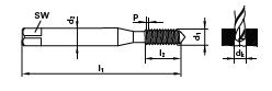 Gewindeformer ohne Schmiernut M 2.5