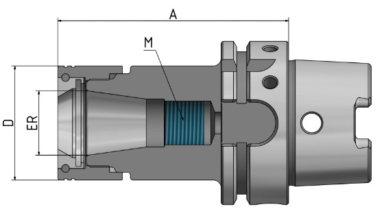 Spannfutter Hawk Eye® HSK A63-100 ER16 - Mini