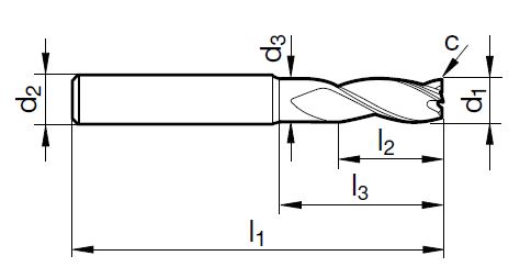 VHM ALU-Schaftfräser TF 100 10.00 mm