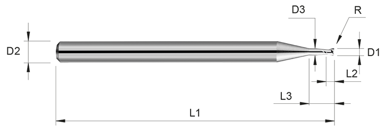 VHM Schaftfräser     0.40 mm