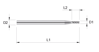 VHM Schaftfräser     0.50 mm