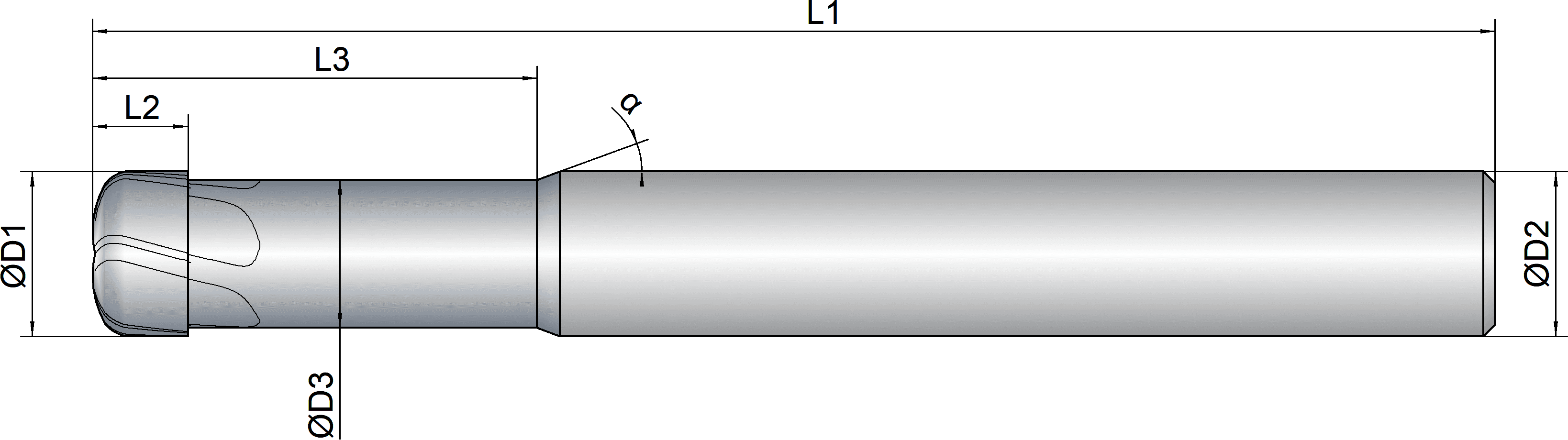 VHM Stirntorusfräser   6.00 mm