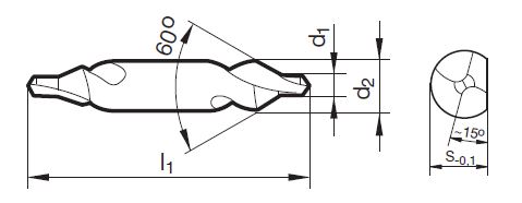 Zentrierb. m. Fl.. Form R. 60° 4.00 mm 