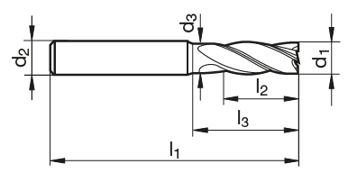 VHM INOX Schaftfräser TF 100  16.00 mm