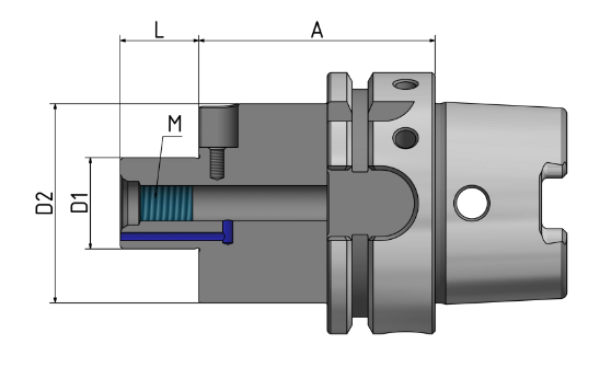 Quernut-Aufsteckdorn "CT" HSK F63 22-50