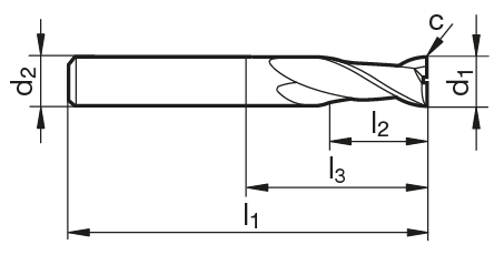 VHM Universal-Langlochfräser  12.00 mm
