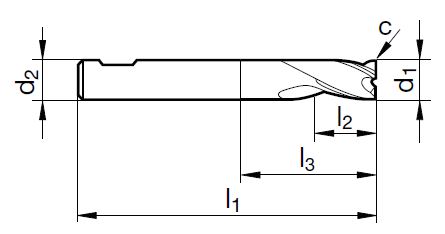 VHM Mini-Bohrnutenfräser   5.50 mm