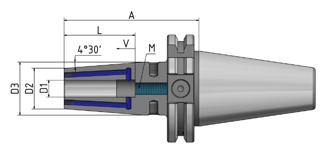 Schrumpffutter  4.5°  "CT" SK40 8-120